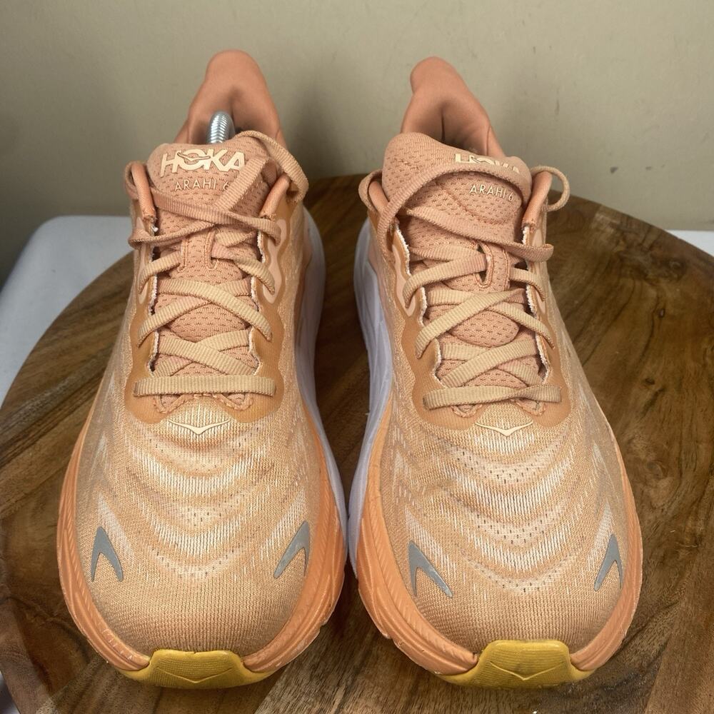 HOKA ONE ONE STURDY SAFE COMFY Women's Peach/White Athletic Running Shoes